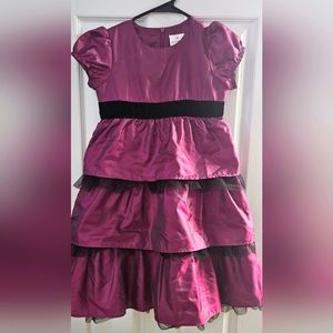 Girl's Hanna Andersson Purple and black dress size 130 (US Size 8)